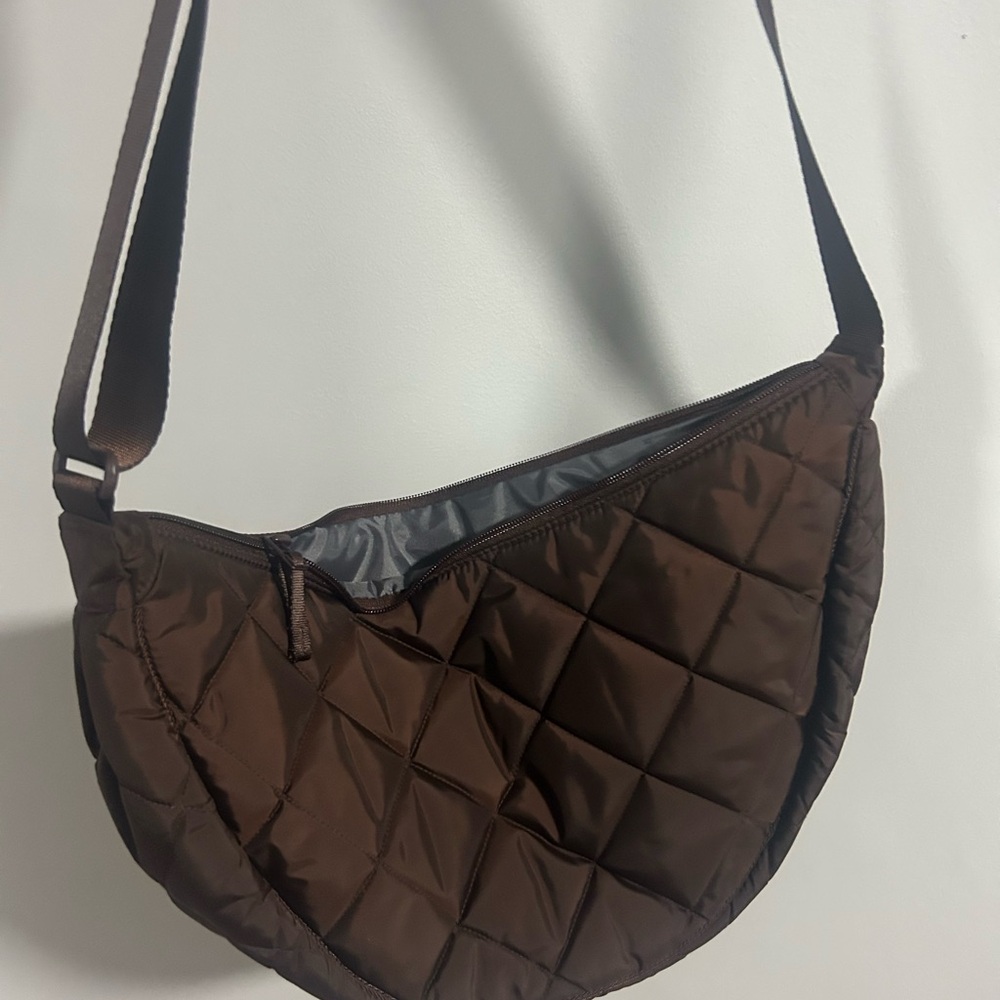 Quilted Brown Shoulder Bag